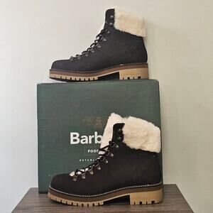 Barbour Women's Holly Waterproof Leather Hiking Boot Size 6 Dark Brown NWT